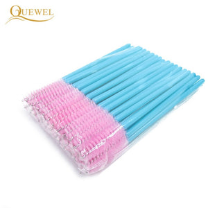 50 PCS Disposable Eyelash Brushes Mascara Wands Eye Lash Eyelash Extension Eyebrow Applicator Cosmetic Makeup Brush Tool Kits