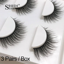 Load image into Gallery viewer, New 3 pairs natural false eyelashes fake lashes long makeup 3d mink lashes extension eyelash mink eyelashes for beauty #X11