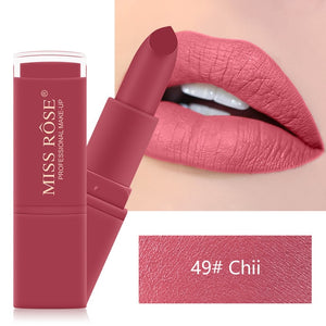 MISS ROSE 12 Colors Matte Lipstick makeup Long Lasting Waterproof lip gloss Gifts for Women Beauty Cosmetic maquillaje TSLM1