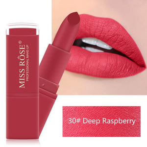 MISS ROSE 12 Colors Matte Lipstick makeup Long Lasting Waterproof lip gloss Gifts for Women Beauty Cosmetic maquillaje TSLM1