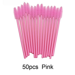 Makeup Brush Wands 50 PCS Disposable Eyelash Mascara Makeup Brush Tools Lash Extension Supplies Eyebrow Applicator Brush