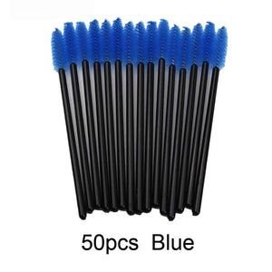 Makeup Brush Wands 50 PCS Disposable Eyelash Mascara Makeup Brush Tools Lash Extension Supplies Eyebrow Applicator Brush