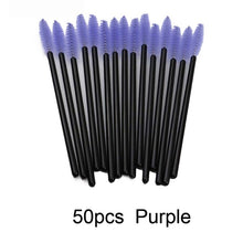 Load image into Gallery viewer, Makeup Brush Wands 50 PCS Disposable Eyelash Mascara Makeup Brush Tools Lash Extension Supplies Eyebrow Applicator Brush