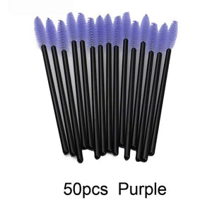 Makeup Brush Wands 50 PCS Disposable Eyelash Mascara Makeup Brush Tools Lash Extension Supplies Eyebrow Applicator Brush