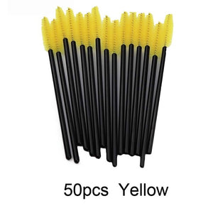 Makeup Brush Wands 50 PCS Disposable Eyelash Mascara Makeup Brush Tools Lash Extension Supplies Eyebrow Applicator Brush