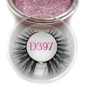 Mikiwi D390 Mink Eyelashes 3D Mink Lashes Thick HandMade Full Strip Lashes Cruelty Free Luxury Makeup Dramatic Lashes