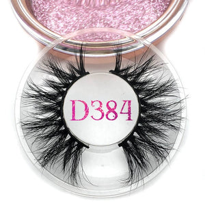 Mikiwi D390 Mink Eyelashes 3D Mink Lashes Thick HandMade Full Strip Lashes Cruelty Free Luxury Makeup Dramatic Lashes