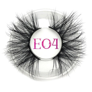 Mikiwi 25mm False Eyelashes Wholesale Thick Strip 25mm 3D Mink Lashes Custom Packaging Label Makeup Dramatic Long Mink Lashes