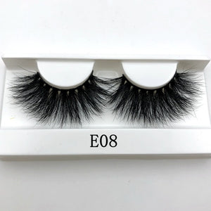 Mikiwi 25mm False Eyelashes Wholesale Thick Strip 25mm 3D Mink Lashes Custom Packaging Label Makeup Dramatic Long Mink Lashes