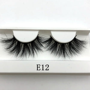 Mikiwi 25mm False Eyelashes Wholesale Thick Strip 25mm 3D Mink Lashes Custom Packaging Label Makeup Dramatic Long Mink Lashes