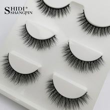 Load image into Gallery viewer, New 1 box 3 pairs Natural Long Eye Lashes 3D Multi-layer Curling Cross False Eyelashes Daily Dating Makeup Tools Fake Eyelashes