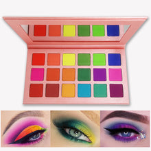 Load image into Gallery viewer, Summer Colorful Eyeshadow Palette Matte 18 Colors Shimmer Blendable Bright Eye Shadow Pallete Silky Powder Pigmented Makeup Kit