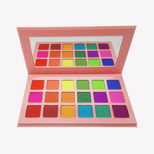 Load image into Gallery viewer, Summer Colorful Eyeshadow Palette Matte 18 Colors Shimmer Blendable Bright Eye Shadow Pallete Silky Powder Pigmented Makeup Kit