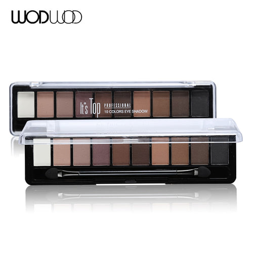 WODWOD Brand Makeup Palette 10 Color Nude Matte Eyeshadow Shimmer Diamond Glitter Eye Shadow