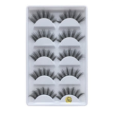 Load image into Gallery viewer, MB  5 pairs Mink Eyelashes 3D False lashes Thick Crisscross Makeup Eyelash Extension Natural Volume Soft Fake Eye Lashes