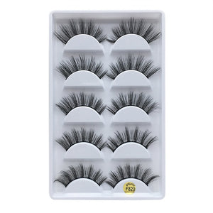 MB  5 pairs Mink Eyelashes 3D False lashes Thick Crisscross Makeup Eyelash Extension Natural Volume Soft Fake Eye Lashes