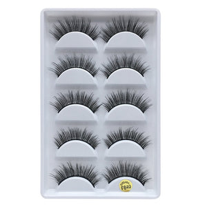 MB  5 pairs Mink Eyelashes 3D False lashes Thick Crisscross Makeup Eyelash Extension Natural Volume Soft Fake Eye Lashes