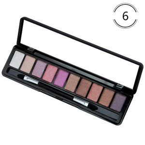 Beauty Glazed Makeup Eyeshadow Pallete makeup brushes 10 Color Palette Make up Palette Shimmer Pigmented Eye Shadow   G507