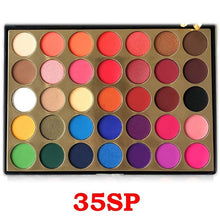 Load image into Gallery viewer, 35 Bright Colorful Matte Eyeshadow Palette Shimmery Silky Powder Long Lasting Pigments Pressed Glitter Eye Shadow Pallete Makeup