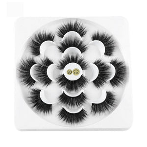 7 Pairs 3D Mink Hair False Eyelashes 25mm Lashes Thick Long Wispy Fluffy Handmade Cruelty-free Mink Eyelash Makeup Tools