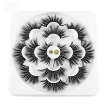 Load image into Gallery viewer, 7 Pairs 3D Mink Hair False Eyelashes 25mm Lashes Thick Long Wispy Fluffy Handmade Cruelty-free Mink Eyelash Makeup Tools