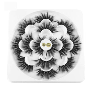 7 Pairs 3D Mink Hair False Eyelashes 25mm Lashes Thick Long Wispy Fluffy Handmade Cruelty-free Mink Eyelash Makeup Tools