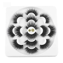 Load image into Gallery viewer, 7 Pairs 3D Mink Hair False Eyelashes 25mm Lashes Thick Long Wispy Fluffy Handmade Cruelty-free Mink Eyelash Makeup Tools