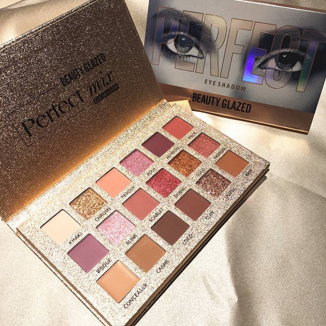 18 Colors Makeup Eyeshadow Palette Waterproof Professional Shimmer Glitter Nude Eye shadow Make up Palette