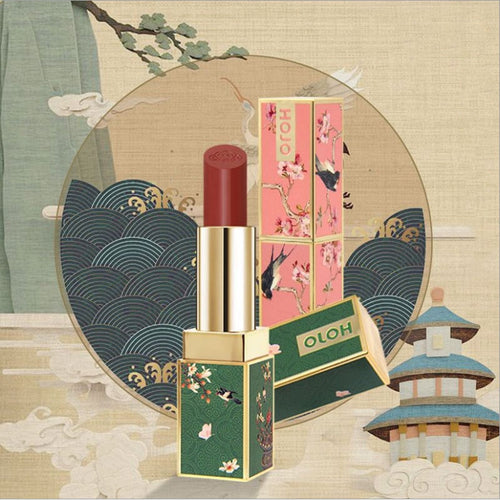 Vintage Oriental lipstick moisturizing sexy 5 color optional Velvet lipstick Essential tools for makeup Carry bright complexion