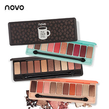 Load image into Gallery viewer, NOVO Fashion eyeshadow palette 10Colors Matte EyeShadow naked palette Glitter eye shadow MakeUp Nude MakeUp set Korea Cosmetics