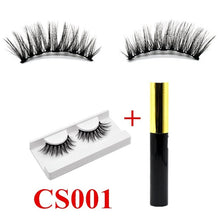 Load image into Gallery viewer, natural 3D mink Eyelashes Magnetic Eyeliner false Eyelashes 5D Fake Eyelash extension magnet lash Eye Lashes makeup