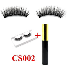 Load image into Gallery viewer, natural 3D mink Eyelashes Magnetic Eyeliner false Eyelashes 5D Fake Eyelash extension magnet lash Eye Lashes makeup