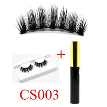 Load image into Gallery viewer, natural 3D mink Eyelashes Magnetic Eyeliner false Eyelashes 5D Fake Eyelash extension magnet lash Eye Lashes makeup