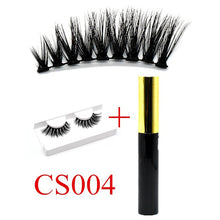 Load image into Gallery viewer, natural 3D mink Eyelashes Magnetic Eyeliner false Eyelashes 5D Fake Eyelash extension magnet lash Eye Lashes makeup