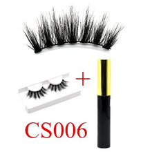 Load image into Gallery viewer, natural 3D mink Eyelashes Magnetic Eyeliner false Eyelashes 5D Fake Eyelash extension magnet lash Eye Lashes makeup