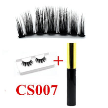 Load image into Gallery viewer, natural 3D mink Eyelashes Magnetic Eyeliner false Eyelashes 5D Fake Eyelash extension magnet lash Eye Lashes makeup