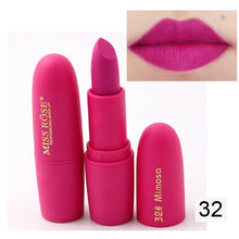 Load image into Gallery viewer, New MISS ROSE Lipstick Matte Waterproof Velvet Lip Stick 18 Colors Sexy Red Brown Pigments Makeup  Beauty