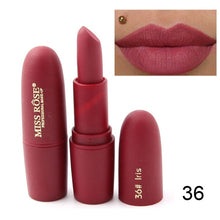 Load image into Gallery viewer, New MISS ROSE Lipstick Matte Waterproof Velvet Lip Stick 18 Colors Sexy Red Brown Pigments Makeup  Beauty