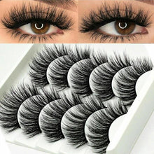 Load image into Gallery viewer, 5Pair Mink Hair False Eyelashes Natural Cross False Eyelashes Long Messy Makeup Fake Eye Lashes Extension Make Up Beauty Tools