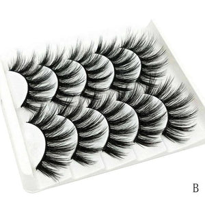 5Pair Mink Hair False Eyelashes Natural Cross False Eyelashes Long Messy Makeup Fake Eye Lashes Extension Make Up Beauty Tools