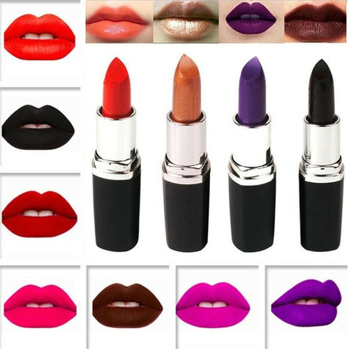 Matte Lipstick Vampire Style Women Lip Makeup Matte Velvet Lipstick Long Lasting Waterproof Cosmetic