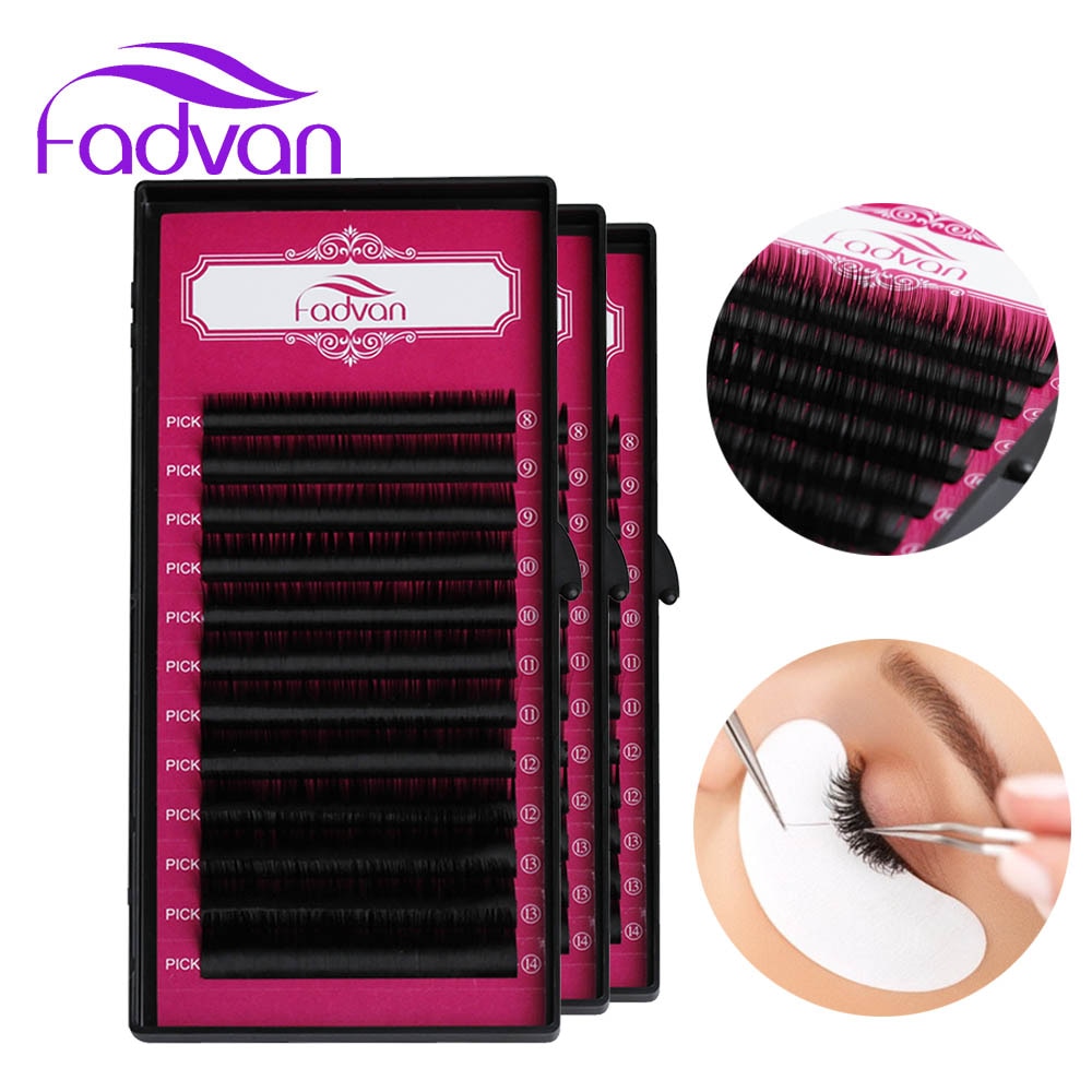 New Arrival Mix Premium Natural Synthetic Mink Individual Eyelash Extension Makeup Cilia Professional Lash Extensions for Build