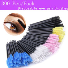 Load image into Gallery viewer, 300 Pcs/Pack eyelash extensions Disposable Micro lash Brushes Makeup eye lashes Mascara Applicator Wand Lip makeup tools