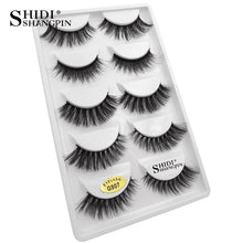 Load image into Gallery viewer, 5 pairs natural false eyelashes fake lashes long makeup 3d mink lashes extension cilio eyelash mink eyelashes for makeups beauty