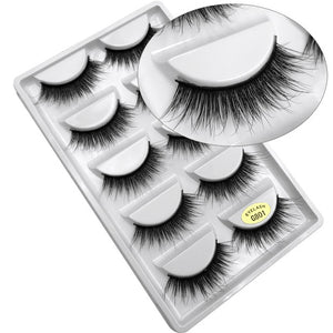 5 pairs natural false eyelashes fake lashes long makeup 3d mink lashes extension cilio eyelash mink eyelashes for makeups beauty