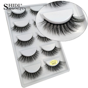 5 pairs natural false eyelashes fake lashes long makeup 3d mink lashes extension cilio eyelash mink eyelashes for makeups beauty