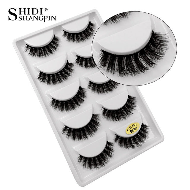 5 pairs natural false eyelashes fake lashes long makeup 3d mink lashes extension cilio eyelash mink eyelashes for makeups beauty