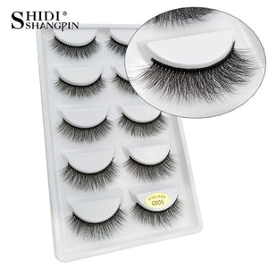 5 pairs natural false eyelashes fake lashes long makeup 3d mink lashes extension cilio eyelash mink eyelashes for makeups beauty