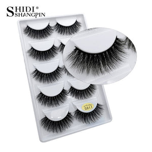 5 pairs natural false eyelashes fake lashes long makeup 3d mink lashes extension cilio eyelash mink eyelashes for makeups beauty