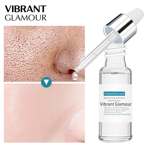 VIBRANT GLAMOUR Hyaluronic Acid Shrink Pore Face Serum Moisturizing Whitening Essence Face Cream Anti-Aging Dry Skin Care New